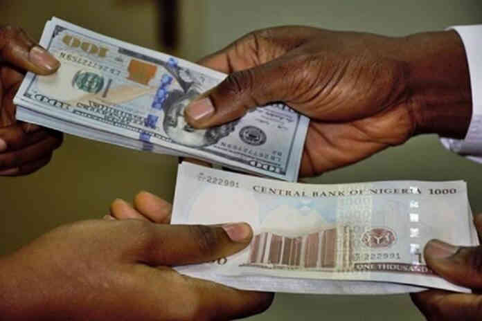 daily dollar to naira exchange rate today 