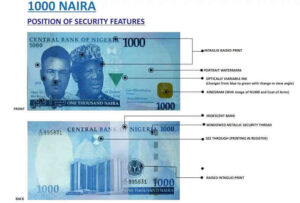 Security features of New 1000 Naira note - CBN