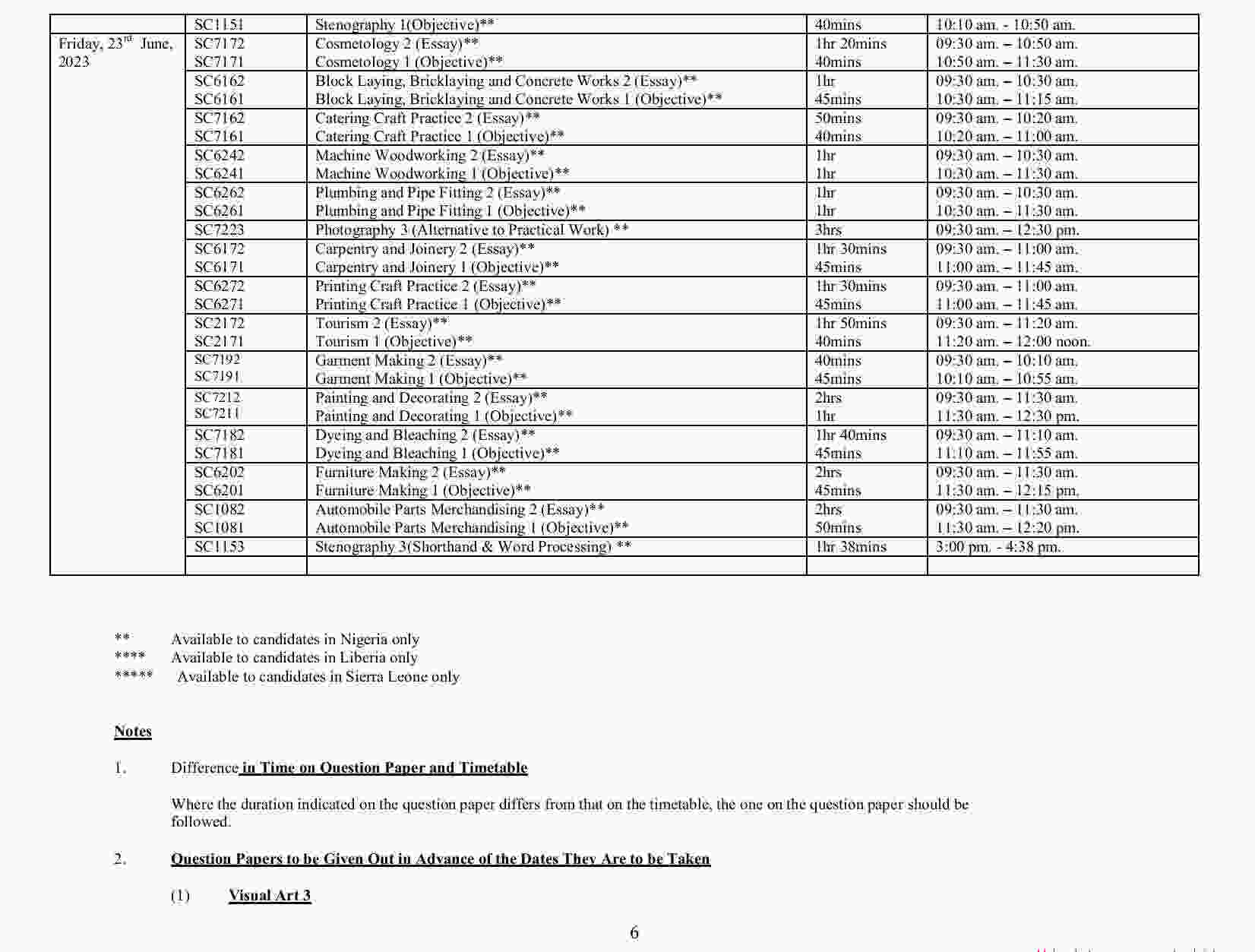 WAEC Timetable PDF Download 2024 For May/June Examination