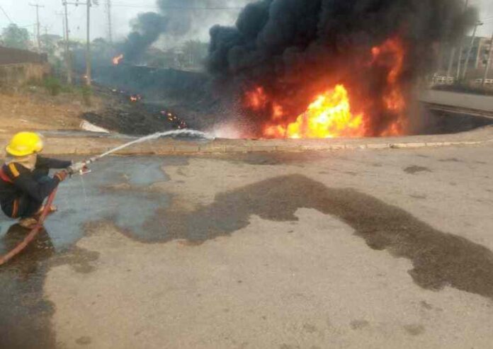 Many Injured As Petrol Tanker Bursts Into Flames In Oyo