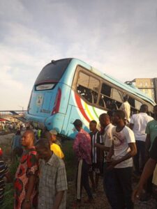 Train crushes govt staff bus in Lagos 