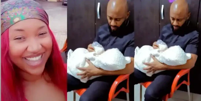 Judy Austin hails husband, Yul Edochie as ‘best dad’ as he feeds their newborn baby (V