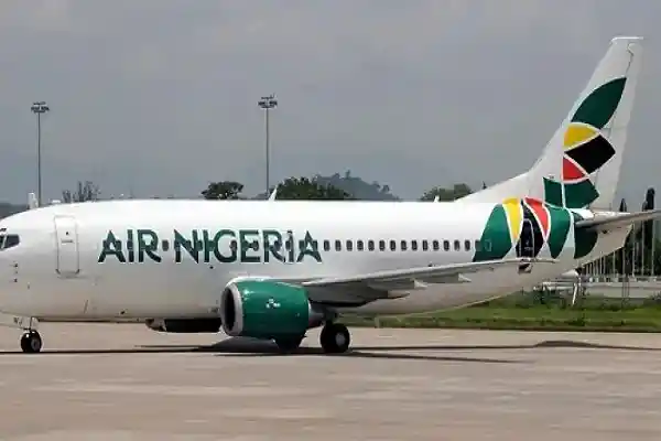 Aircraft with the Nigeria Air logo chartered from Ethiopian Airlines