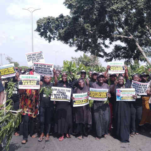 protesters in Nasarawa Governorship Election