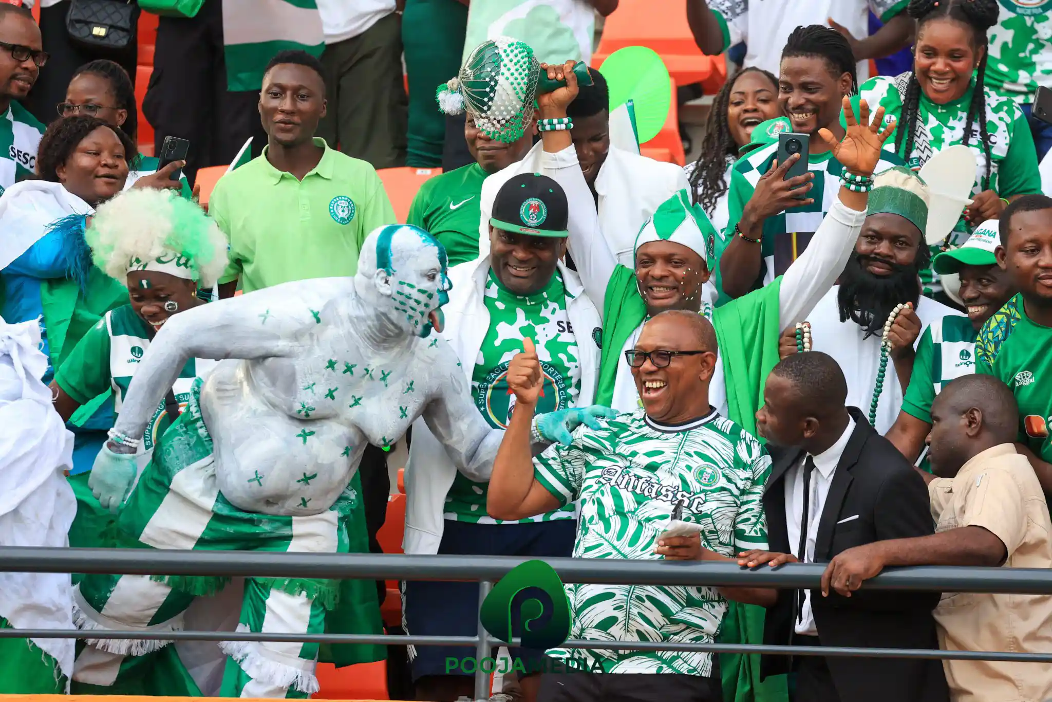 Peter Obi of the Labour Party at Nigeria vs Angola